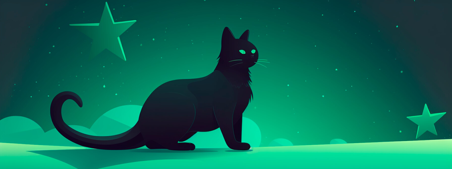 En katt i skymningen