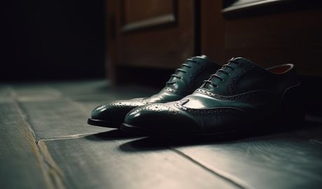Ett par skor på golv