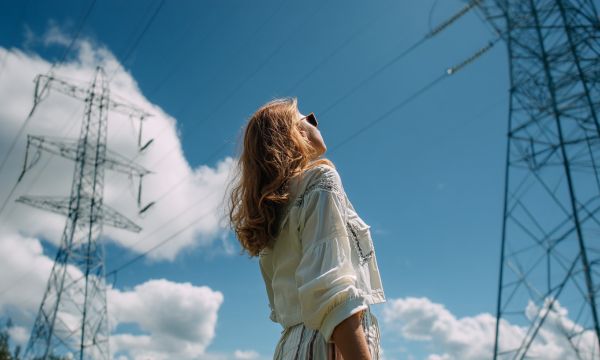 kvinnar tittar upp mot energimaster