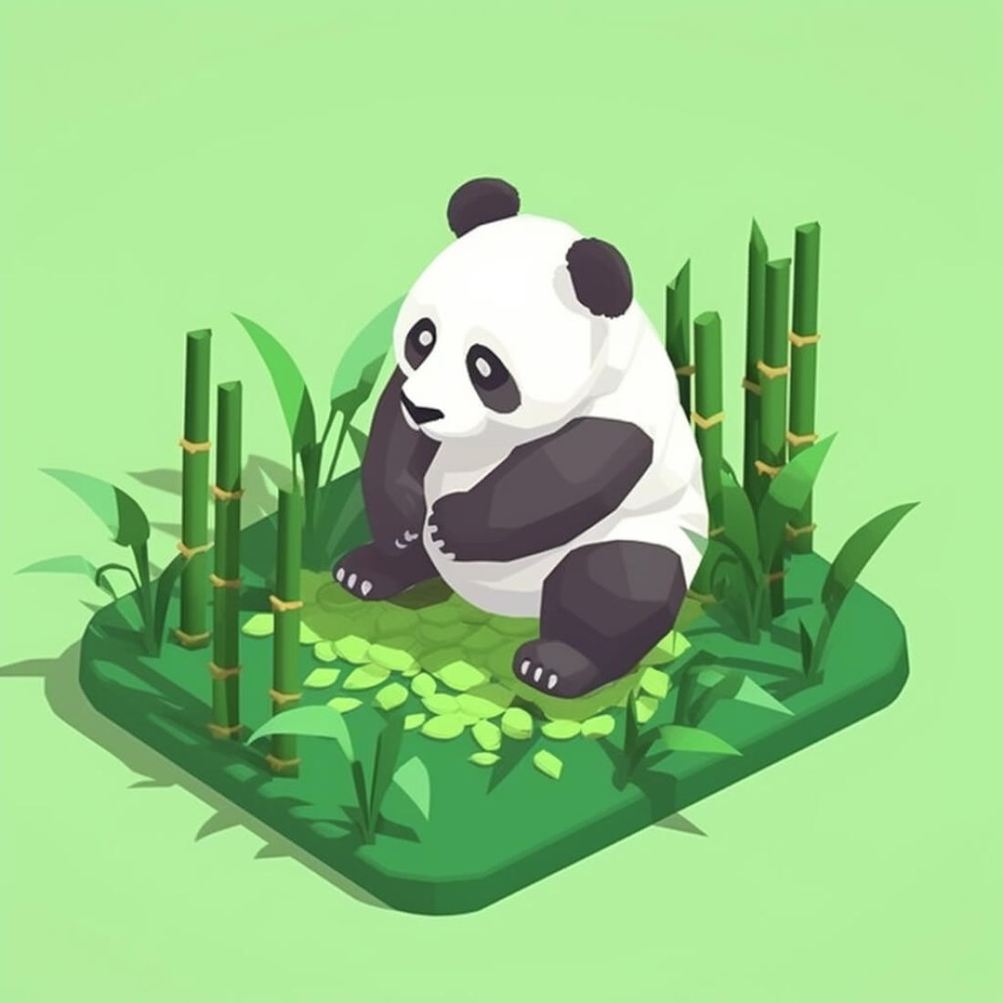 En panda som äter bambu