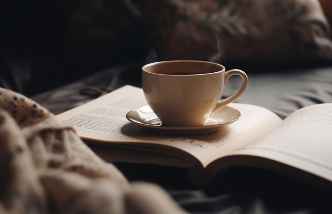 Kaffekopp pu00e5 en tidning