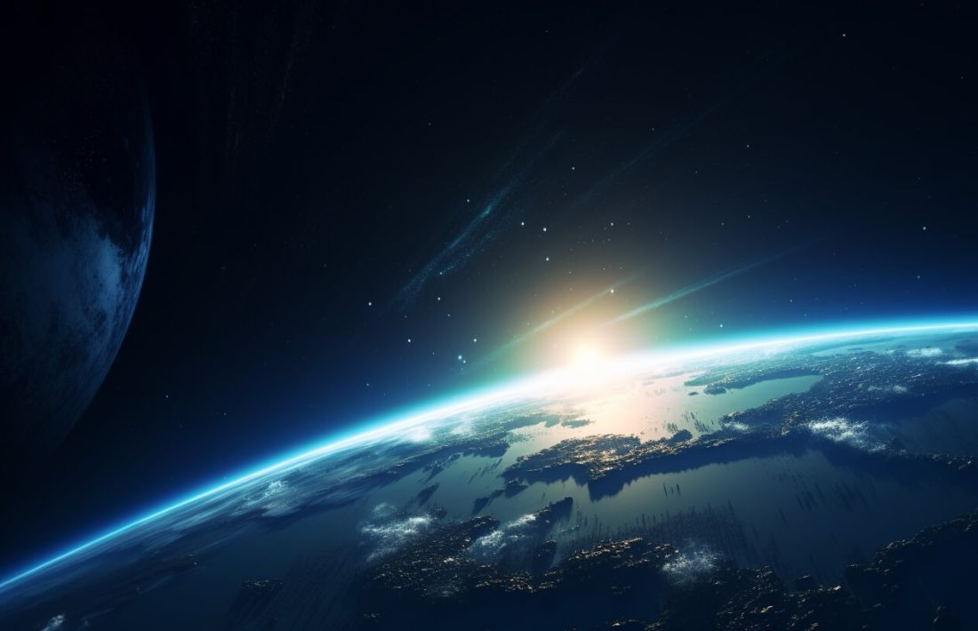 En bild ifrån rymden på jorden