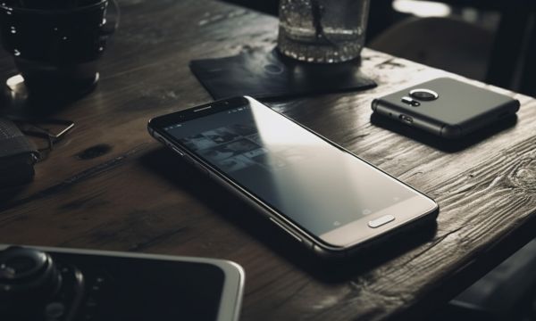 Smartphones ligger på ett bord